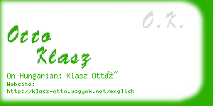 otto klasz business card